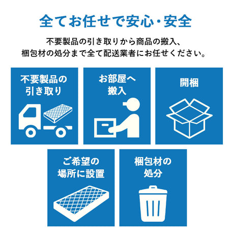 【引き取り＆開梱設置サービス】マットレスSS/S専用