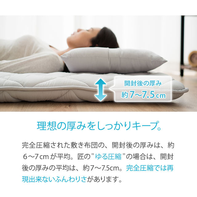 敷き布団 シングルサイズ 日本製 抗菌 防臭 防ダニ 綿100％ テイジン 寝具