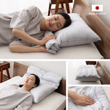 こだわり重ね枕 日本製 綿100％ 丸洗い パイプ わた 自分好みの寝姿勢に合わせる枕 変形枕 タオル枕 自分に合う枕
