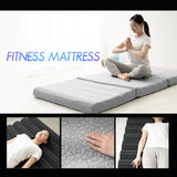 フィットネスマットレス シングルサイズ 三つ折り 折りたたみ 高反発ウレタン 体圧分散 ボディケア ストレッチ