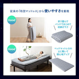 布団マットレス2 セミシングルサイズ 収納バンド付き 高反発ウレタン 洗える わた入り特殊カバー採用 FUTONマットレス ふとんマットレス