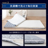 布団マットレス2 シングルサイズ 収納バンド付き 高反発ウレタン 洗える わた入り特殊カバー採用 FUTONマットレス ふとんマットレス