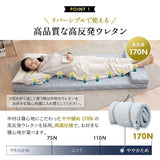 ロールマットレス スリムサイズ 65×190cm ロール式 ごろ寝 マットレス コンパクトサイズ リバーシブル まくら付き 高反発ウレタン 折りたたみ 車中泊 マット