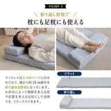 ロールマットレス スリムサイズ 65×190cm ロール式 ごろ寝 マットレス コンパクトサイズ リバーシブル まくら付き 高反発ウレタン 折りたたみ 車中泊 マット