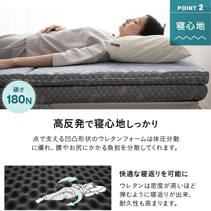 折りたたみベッド専用マットレス シングルサイズ 敷いたまま折りたためる メホール ショールームお試し