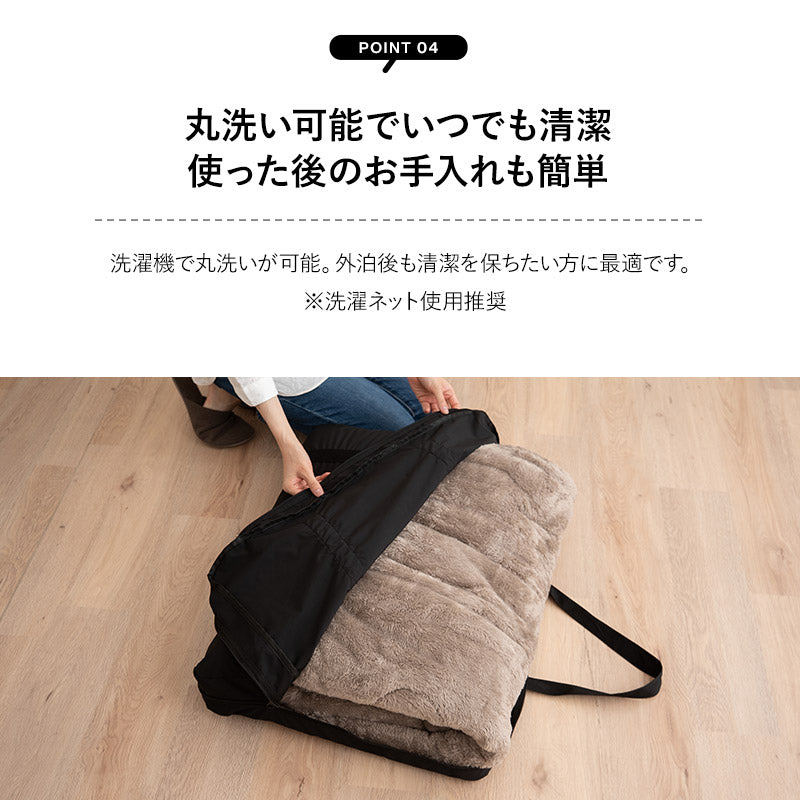 まくら用 収納バッグ 収納ケース (約50×70cmまでの枕に対応) 持ち手付き ポータブル 収納 持ち運び 保管 外泊 遠征 出張 キャンプ 車中泊 避難