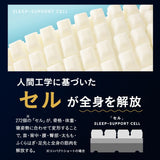 プレミアムマットレス コンパクトショート 幅65cm 極厚 15cm 高反発ウレタン 3層構造 三つ折り 3つ折り 折りたたみ コンパクトマットレス ごろ寝