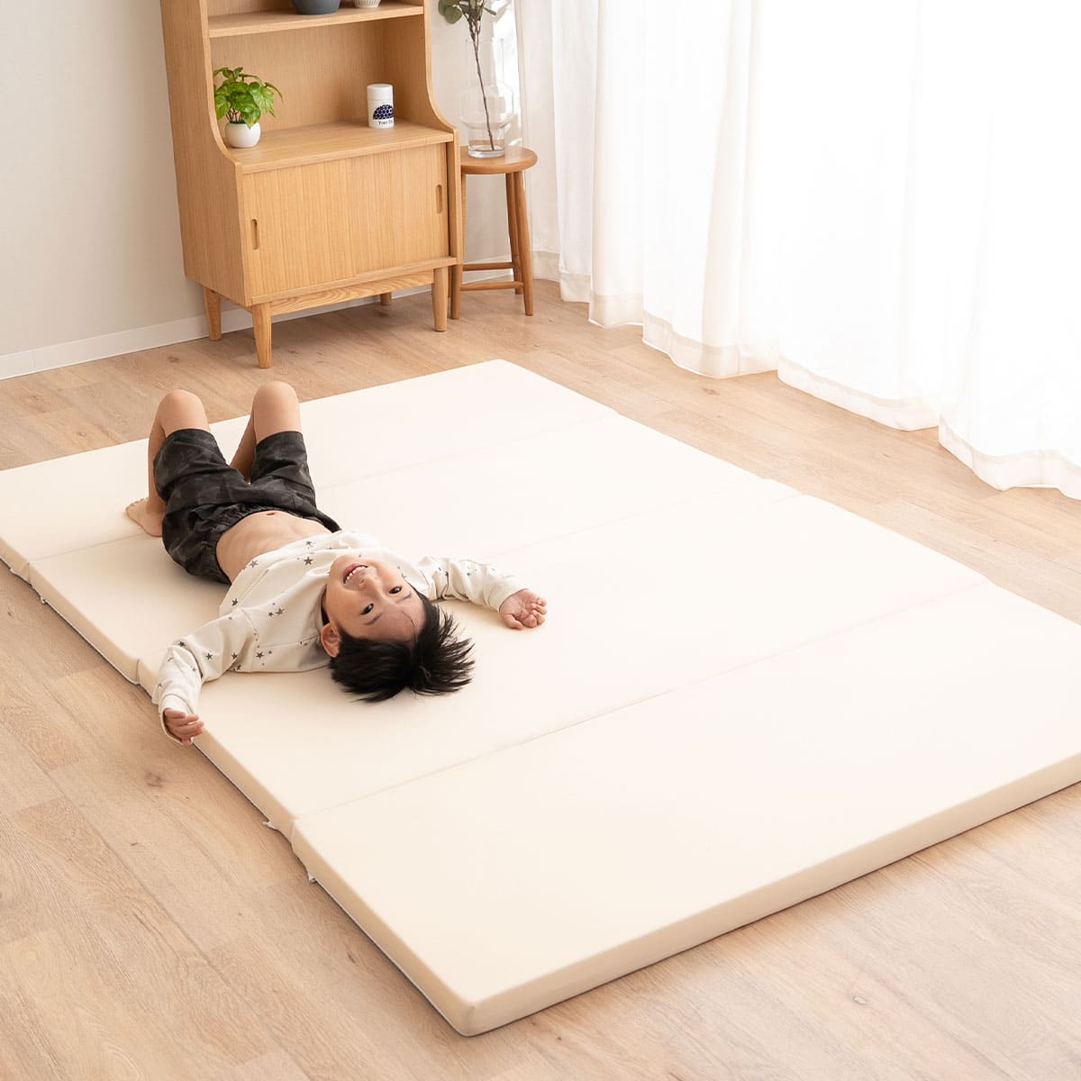 シームレス プレイマット 折りたたみ 幅140cm 幅180cm 幅200cm 大判 ベビーマット サークルマット クッションマット お昼寝 マット ラグ 撥水カバー 騒音緩和 へたりにくい