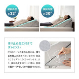 傾き寝枕  傾斜枕 三角枕 なだらか枕 足枕 三角クッション 背もたれ 傾斜角度22° 傾斜角度30° 滑り止め加工 体位変換 体位保持 寝返り リハビリ 寝たきり 介護 高齢者 床ずれ防止 逆流予防 むくみ予防 鼻づまり改善 ショールーム体験可