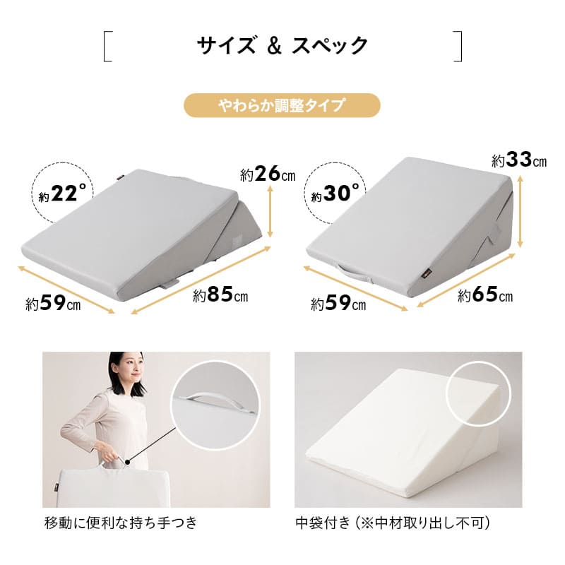 傾き寝枕  傾斜枕 三角枕 なだらか枕 足枕 三角クッション 背もたれ 傾斜角度22° 傾斜角度30° 滑り止め加工 体位変換 体位保持 寝返り リハビリ 寝たきり 介護 高齢者 床ずれ防止 逆流予防 むくみ予防 鼻づまり改善 ショールーム体験可