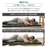オーバーレイマットレス マットレス 収納ケース付き 消臭機能付き トッパー オーバーレイ 高反発 ウレタン かため 薄型 一枚物 2段ベッド 来客用