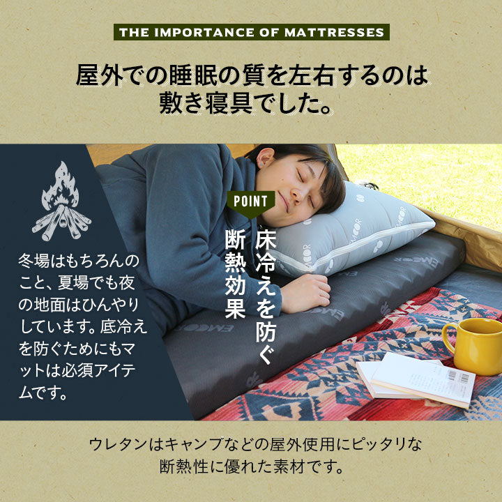 エムール コンパクト ロール マットレス 幅60cm ごろ寝 マット アウトドア 車中泊 体圧分散 折りたたみ