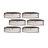 エムールオリジナル 布団セット収納ケース 6点セット (掛け布団・敷き布団・枕1～2個対応)  ダブルファスナー付き 中身が見える透明ビニール窓仕様