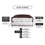 エムールオリジナル 布団セット収納ケース 6点セット (掛け布団・敷き布団・枕1～2個対応)  ダブルファスナー付き 中身が見える透明ビニール窓仕様