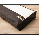 エムールオリジナル 敷き布団収納ケース 6点セット (3つ折りができる敷き布団対応) 持ち手付き ダブルファスナー付き 中身が見える透明ビニール窓仕様