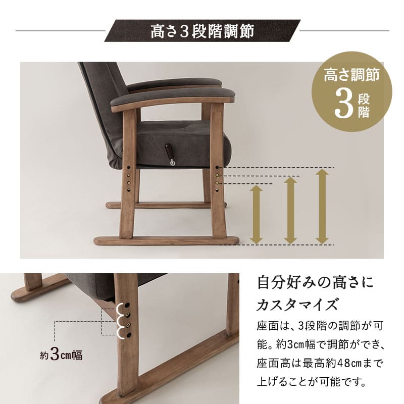 れおん プレミアム ポケットコイル高座椅子 オットマンスツール 2点セット プレミアムタイプ リクライニングチェア ファブレザー 本革調 天然木 ハイバック レバー式 高さ調節可能 角度調節可能 腰痛対策 むくみ防止 軽量