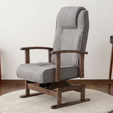 安全ストッパー付き 回転高座椅子 「かなた」 リクライニングチェア  ロック機能 無段階リクライニング 座面高調節可 ヘッドレスト調節可 腰痛対策 【完成品】 ショールーム体験可