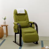 高座椅子 「きらく」 オットマン付き 7段階リクライニング サイドポケット付き ヘッドカバー付き 座面高調節可 組立不要 すぐに使える完成品