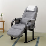 高座椅子 「きらく」 オットマン付き 7段階リクライニング サイドポケット付き ヘッドカバー付き 座面高調節可 組立不要 すぐに使える完成品