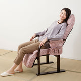 高座椅子 「きらく」 オットマン付き 7段階リクライニング サイドポケット付き ヘッドカバー付き 座面高調節可 組立不要 すぐに使える完成品