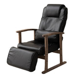 長さ調節できる オットマン付き 高座椅子 「かなた」 無段階リクライニングチェア ポケットコイル 腰当てクッション付き 座面高調節可 ショールーム体験可 【完成品】