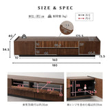 テレビボード テレビ台 幅180cm 32型～75型対応 完成品 日本製 ローボード テレビラック AVラック 収納棚 ロータイプ フラップ扉 開き扉 引き出し収納 大型テレビ対応