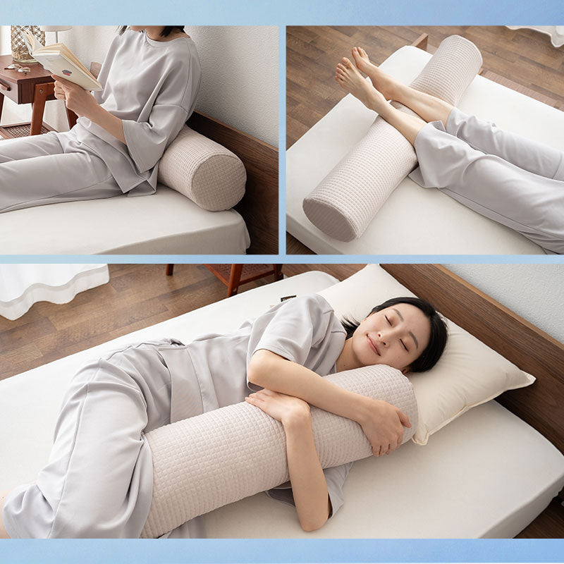 3Dファイバー 抱き枕 円筒 ボディピロー 丸洗いOK 通気性抜群 足枕 あしまくら 腰当て クッション 昼寝 キャンプ 車中泊 防災対策