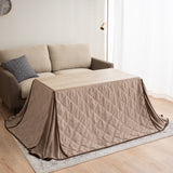 こたつテーブル＋こたつ掛け布団 セット 長方形 幅120cm ハイタイプ 省スペースデザイン