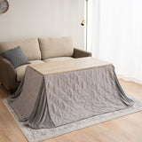 こたつテーブル＋こたつ掛け布団 セット 長方形 幅120cm ハイタイプ 省スペースデザイン