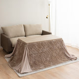 こたつテーブル＋こたつ掛け布団 セット 長方形 幅120cm ハイタイプ 省スペースデザイン