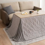 こたつテーブル＋こたつ掛け布団 セット 長方形 幅80cm ハイタイプ 省スペースデザイン