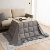 こたつテーブル＋こたつ掛け布団 セット 長方形 幅80cm ハイタイプ 省スペースデザイン