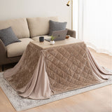 こたつテーブル＋こたつ掛け布団 セット 長方形 幅80cm ハイタイプ 省スペースデザイン