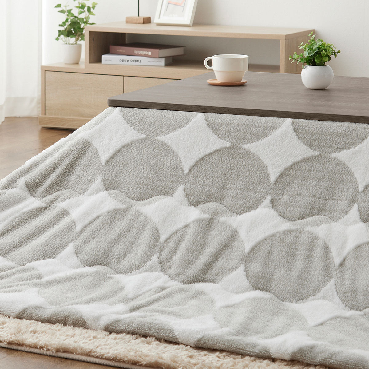 こたつテーブル＋こたつ掛け布団 セット 長方形 120cm