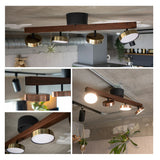 シーリングライト スポットライト LED内蔵 調光・調色機能付き アッパーライト付き リモコン付き 4灯