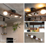 シーリングライト スポットライト LED内蔵 調光・調色機能付き アッパーライト付き リモコン付き 4灯