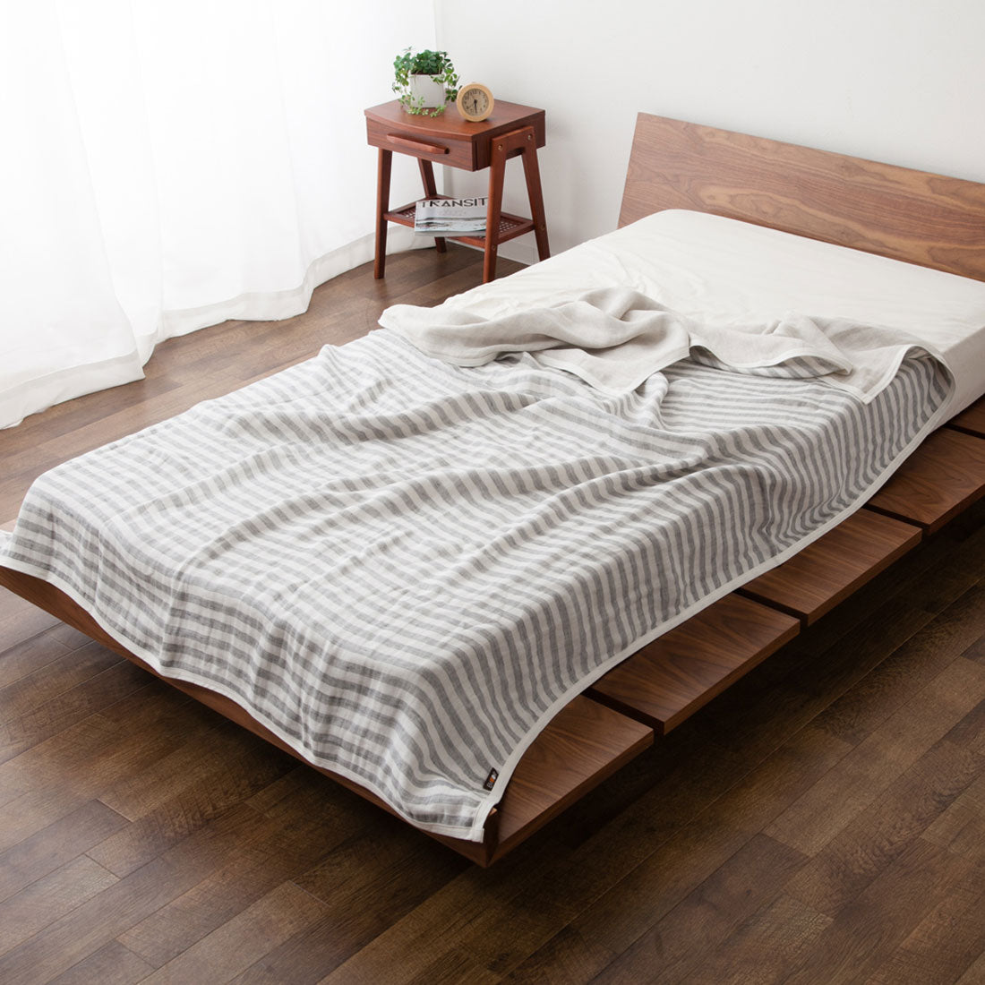 3重ガーゼケット シングルサイズ 『レイチェルボーダー』