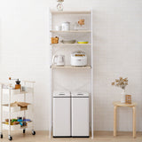 キッチンラック 幅60cm 幅90cm 3段 大型レンジ対応 収納ラック ゴミ箱上ラック レンジ台 レンジラック 収納棚 キャビネット ラック 冷蔵庫 ゴミ箱 ごみ箱 ダストボックス ゴミ箱上収納 キッチン収納 収納家具