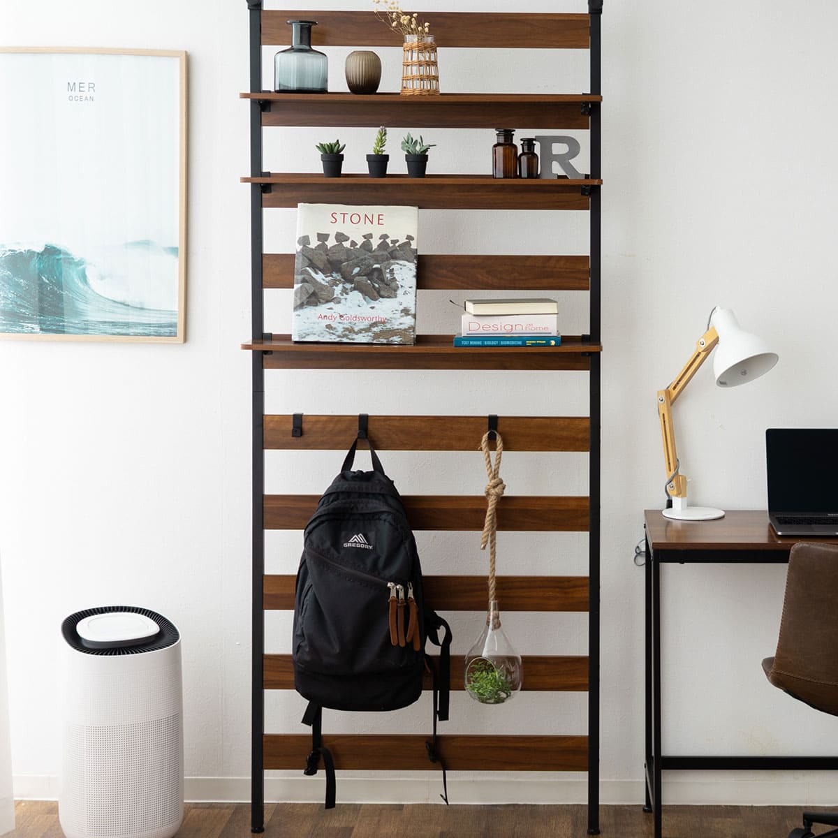 ウォールラック 幅60cm 幅80cm つっぱりタイプ 突っ張り棚 突っ張りラック ウォールシェルフ 収納棚 飾り棚 間仕切り 壁面収納 リビング収納 収納家具 ディスプレイ 賃貸 HEIM