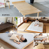 OSMOS （オスモス） 高さが変えられる 天然木 すのこ ベッド 選べる4サイズ 3段階高さ調節可能 スノコ 調湿 高通気 湿気対策 カビ対策 ショールーム体験可