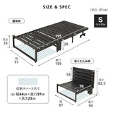 三つ折りマットレス専用 折りたたみベッド FARBLE シングルサイズ すのこベッド 軽量 頑丈 静音 コンパクト 省スペース 指はさみ防止パーツ付き キャスター付き ベッド下収納 ファーブル　ショールーム体験可