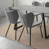 ダイニングチェア 同色 2脚セット ファブリック スチール脚 椅子 いす イス チェア 1人掛け 1人用