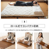 ロール式すのこベッド すのこベッド すのこロール すのこマット 天然木桐材 通気性 抗菌 除湿 調湿 保温