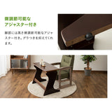 高座椅子用 テーブル デスク 幅80cm 長方形 木製 高さ調節可能 コンパクト 軽量 補助テーブル 一人用テーブル 食卓 机 作業台 天然木 高齢者 シニア 食事 介護 補助 ショールーム体験可