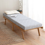 竹製 折り畳みすのこベッド WABINE 3つ折りマットレス 2点セット 幅70cm コンパクトショートサイズ 完成品 天然竹 バンブー 抗菌 調湿 脱臭 折りたたみベッド ベッドフレーム コンパクトマットレス ごろ寝 子供用 狭小住宅 来客用 避難用